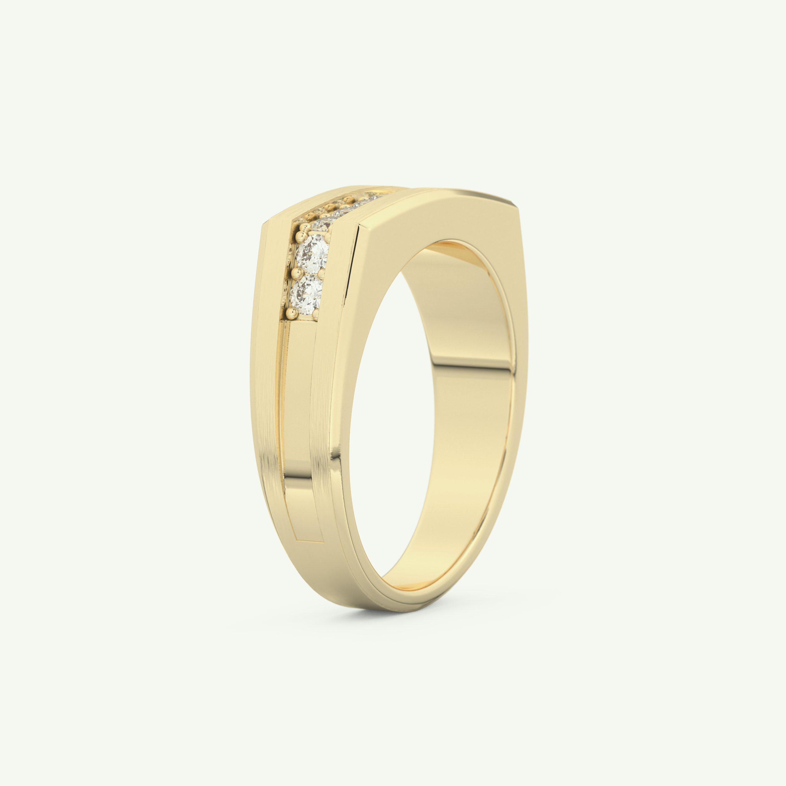 0.28 CT Round Shaped Flush Setting Lab Grown Diamond Wedding Band For Men 4