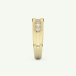 0.28 CT Round Shaped Flush Setting Lab Grown Diamond Wedding Band For Men 6