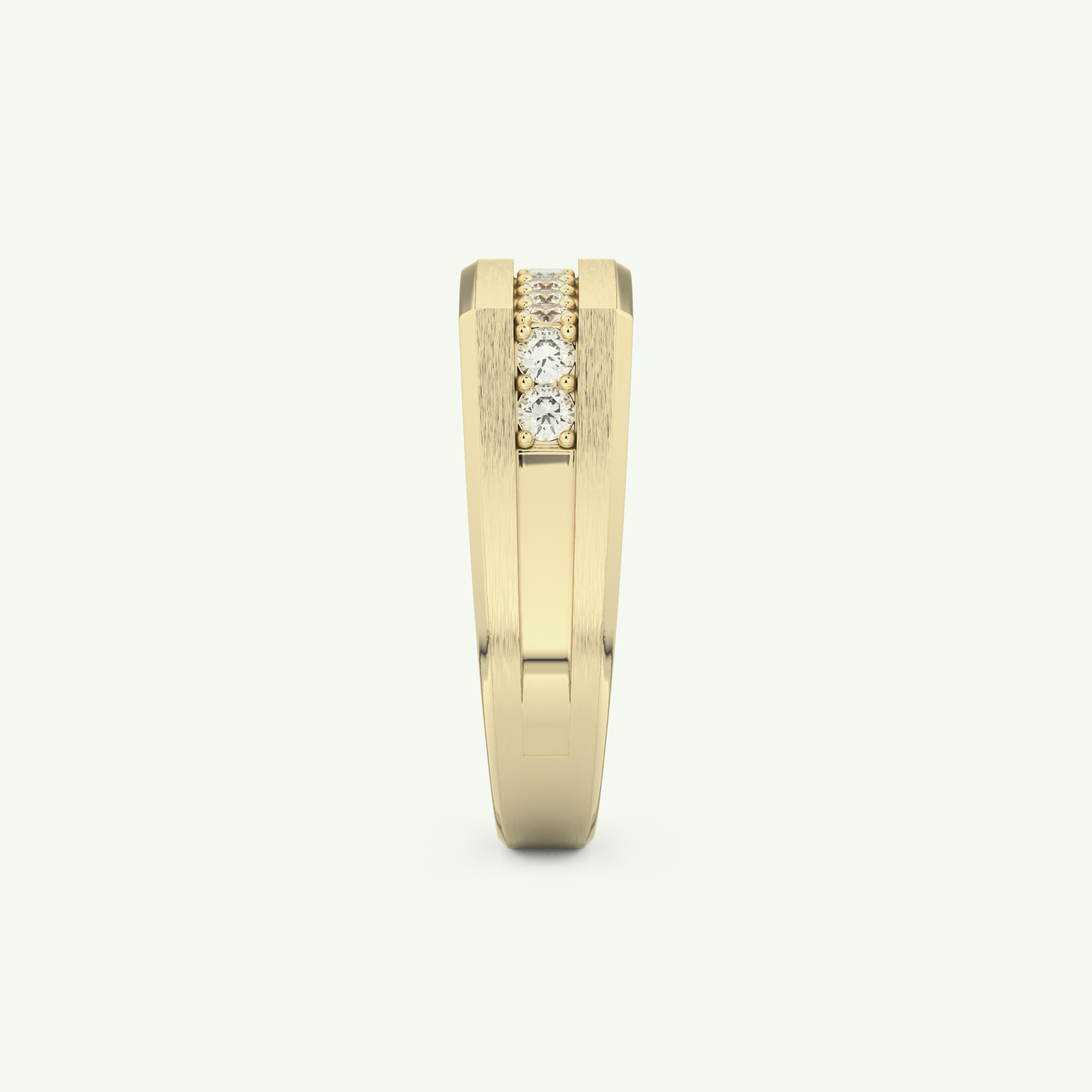 0.28 CT Round Shaped Flush Setting Lab Grown Diamond Wedding Band For Men 6
