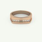 0.28 CT Round Shaped Flush Setting Lab Grown Diamond Wedding Band For Men 7