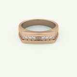 0.28 CT Round Shaped Flush Setting Lab Grown Diamond Wedding Band For Men 7