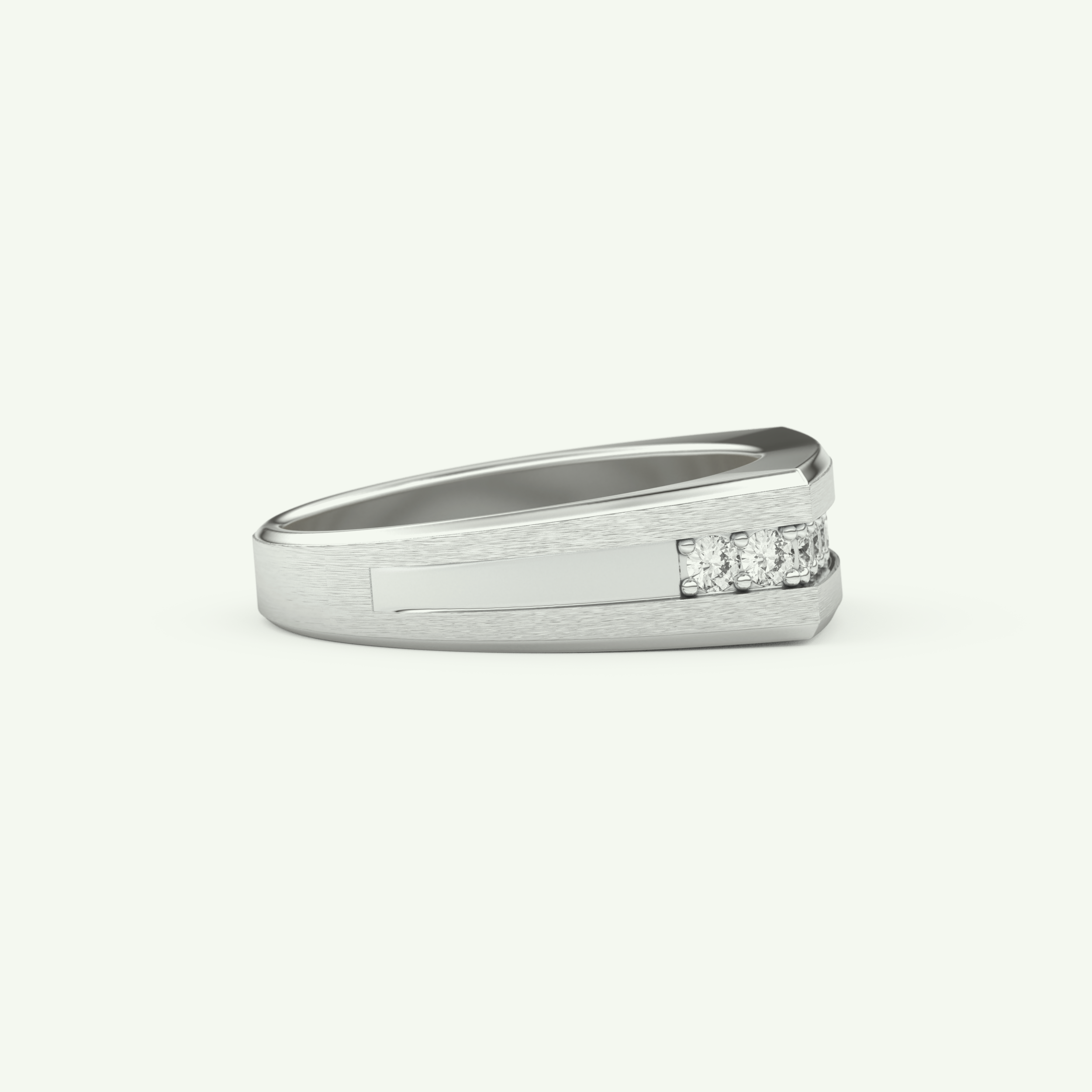 0.28 CT Round Shaped Flush Setting Lab Grown Diamond Wedding Band For Men 14