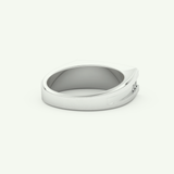 0.28 CT Round Shaped Flush Setting Lab Grown Diamond Wedding Band For Men 15
