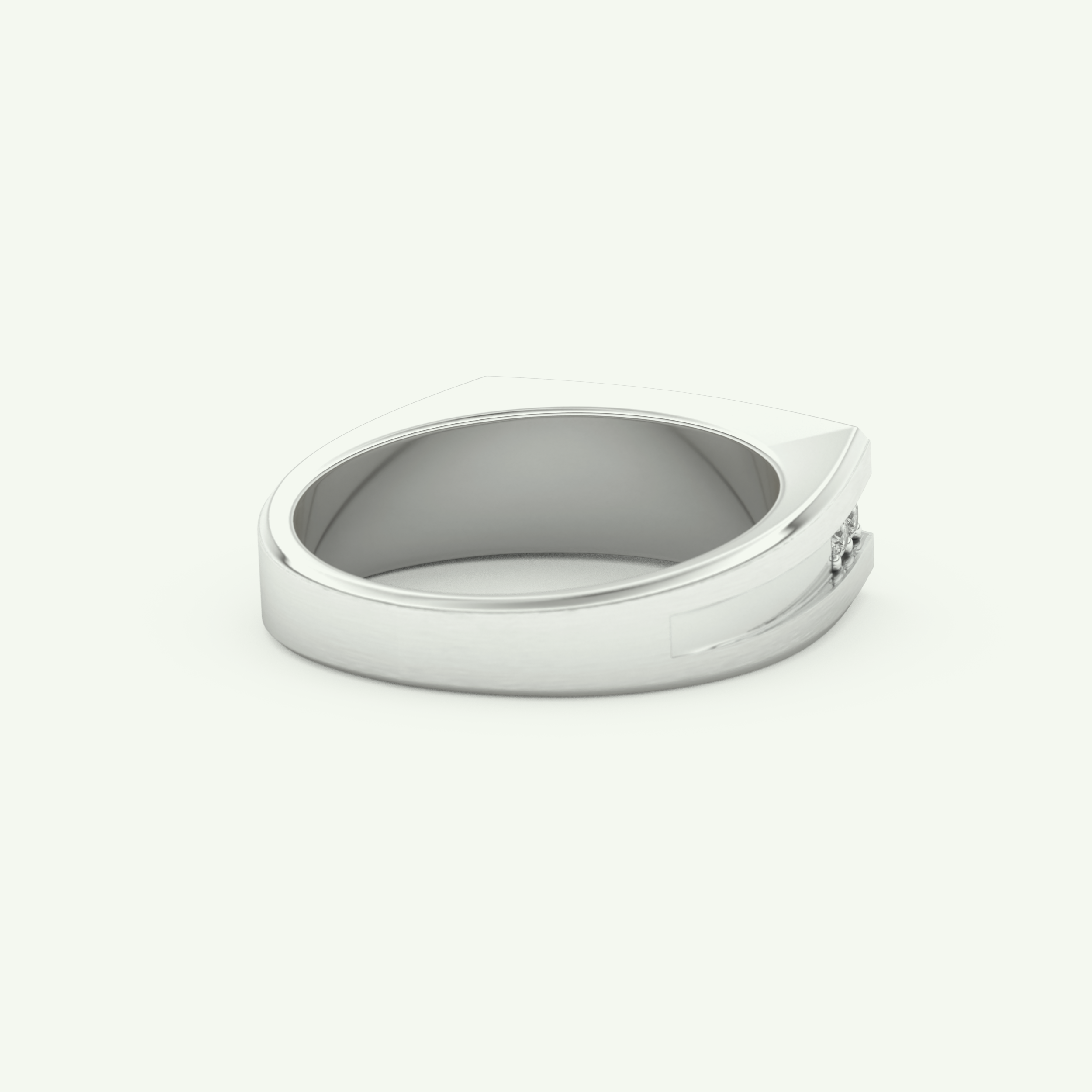 0.28 CT Round Shaped Flush Setting Lab Grown Diamond Wedding Band For Men 15