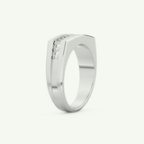 0.28 CT Round Shaped Flush Setting Lab Grown Diamond Wedding Band For Men 16