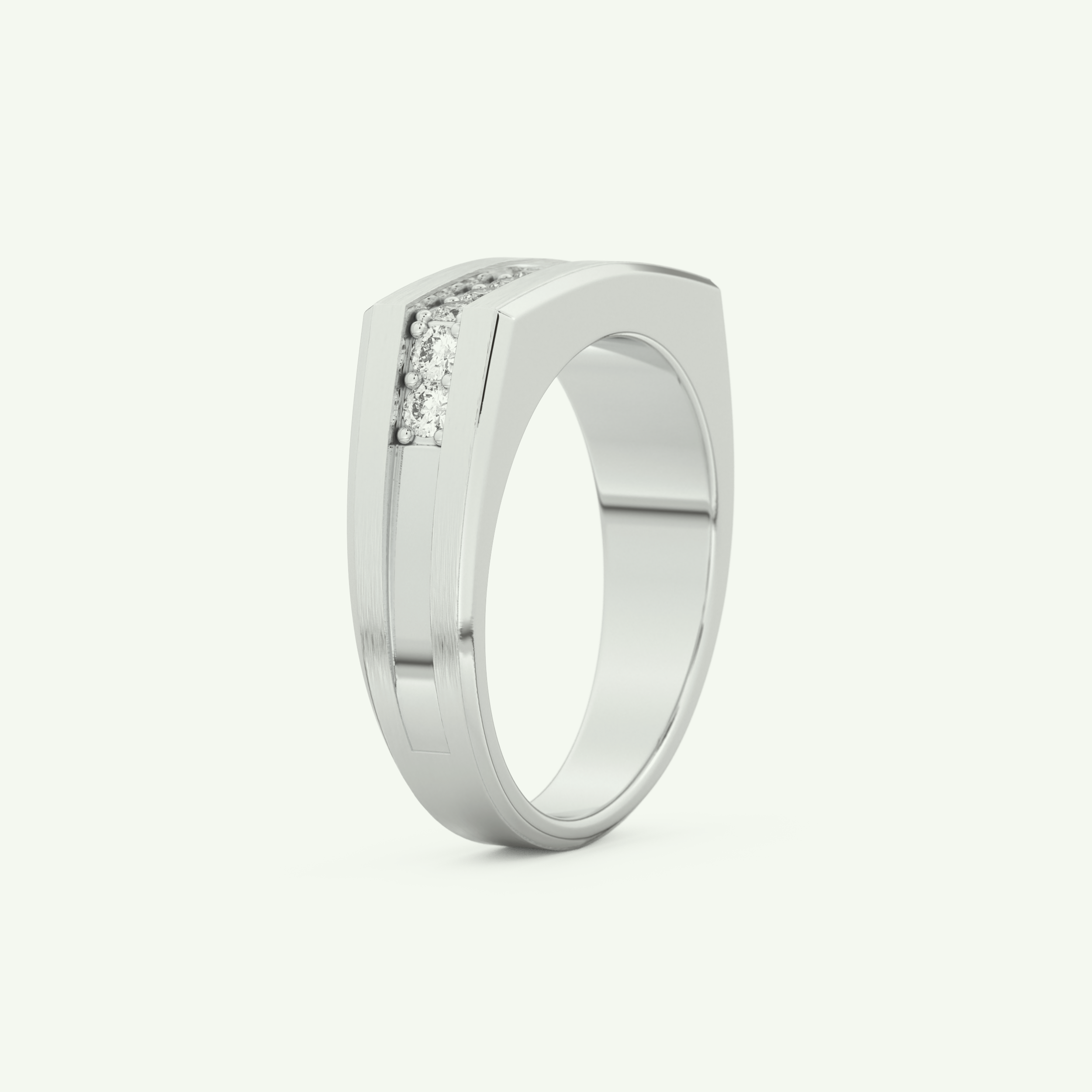 0.28 CT Round Shaped Flush Setting Lab Grown Diamond Wedding Band For Men 16
