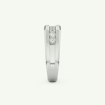 0.28 CT Round Shaped Flush Setting Lab Grown Diamond Wedding Band For Men 18