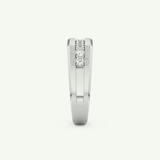 0.28 CT Round Shaped Flush Setting Lab Grown Diamond Wedding Band For Men 18