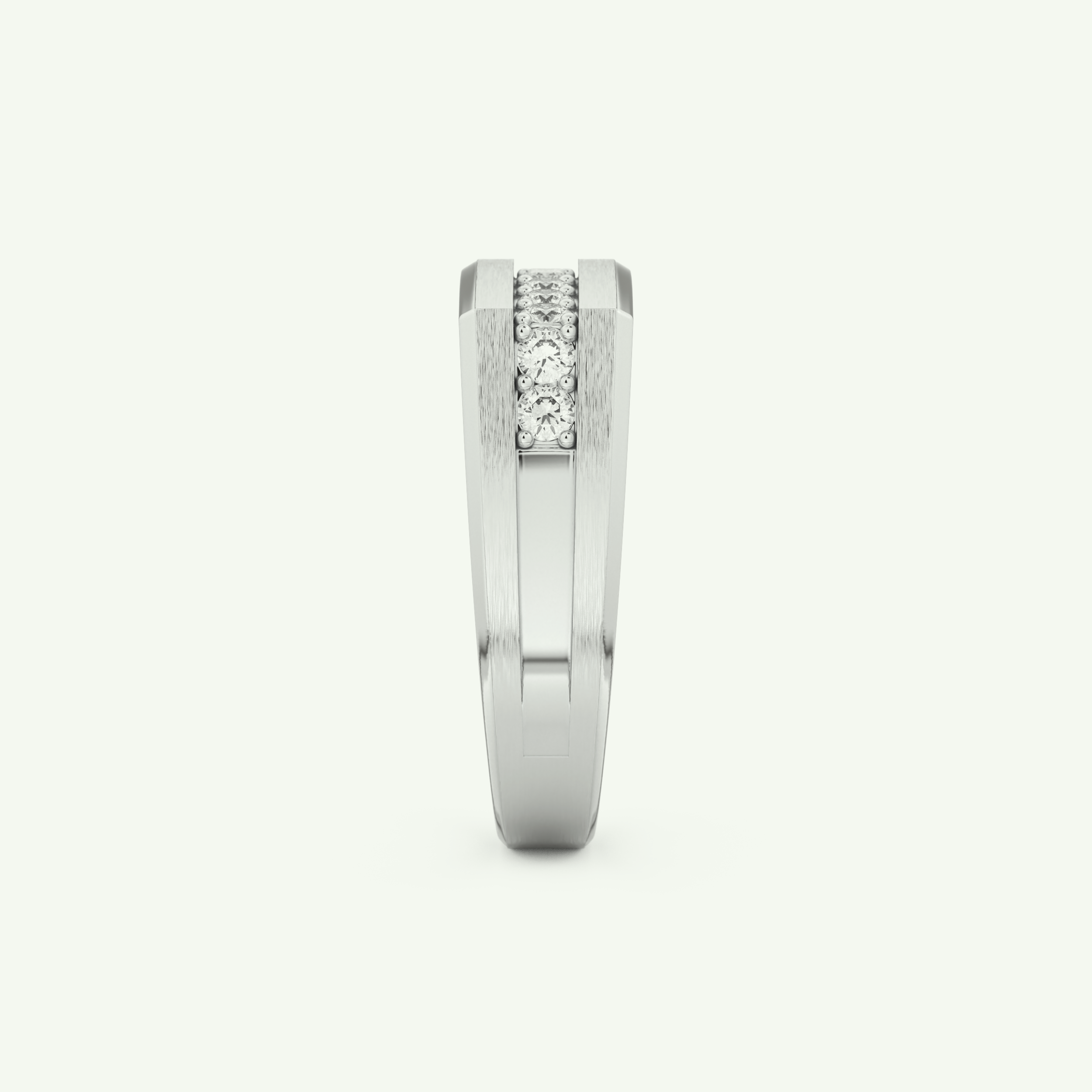 0.28 CT Round Shaped Flush Setting Lab Grown Diamond Wedding Band For Men 18