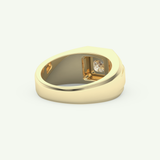0.5 TCW Princess Lab-Grown Diamond Signet Setting Wedding Ring