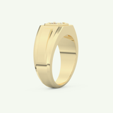 0.5 TCW Princess Lab-Grown Diamond Signet Setting Wedding Ring