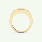 0.5 TCW Princess Lab-Grown Diamond Signet Setting Wedding Ring