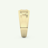 0.5 TCW Princess Lab-Grown Diamond Signet Setting Wedding Ring