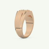 0.5 TCW Princess Lab-Grown Diamond Signet Setting Wedding Ring