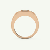 0.5 TCW Princess Lab-Grown Diamond Signet Setting Wedding Ring