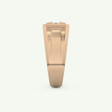 0.5 TCW Princess Lab-Grown Diamond Signet Setting Wedding Ring