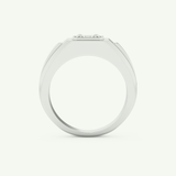 0.5 TCW Princess Lab-Grown Diamond Signet Setting Wedding Ring