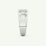 0.5 TCW Princess Lab-Grown Diamond Signet Setting Wedding Ring