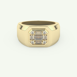 0.46 TCW Round & Baguette Lab-Grown Diamond Multi Stone Wedding Ring