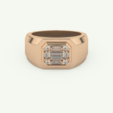 0.46 TCW Round & Baguette Lab-Grown Diamond Multi Stone Wedding Ring