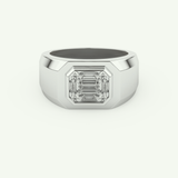 0.46 TCW Round & Baguette Lab-Grown Diamond Multi Stone Wedding Ring