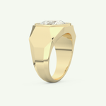 2.36 CT Oval Shaped Halo Lab Grown Diamond Wedding Band For Men 4