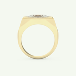 2.36 CT Oval Shaped Halo Lab Grown Diamond Wedding Band For Men 5