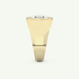 2.36 CT Oval Shaped Halo Lab Grown Diamond Wedding Band For Men 6