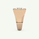 2.36 CT Oval Shaped Halo Lab Grown Diamond Wedding Band For Men 12