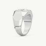 2.36 CT Oval Shaped Halo Lab Grown Diamond Wedding Band For Men 16