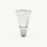 2.36 CT Oval Shaped Halo Lab Grown Diamond Wedding Band For Men 18