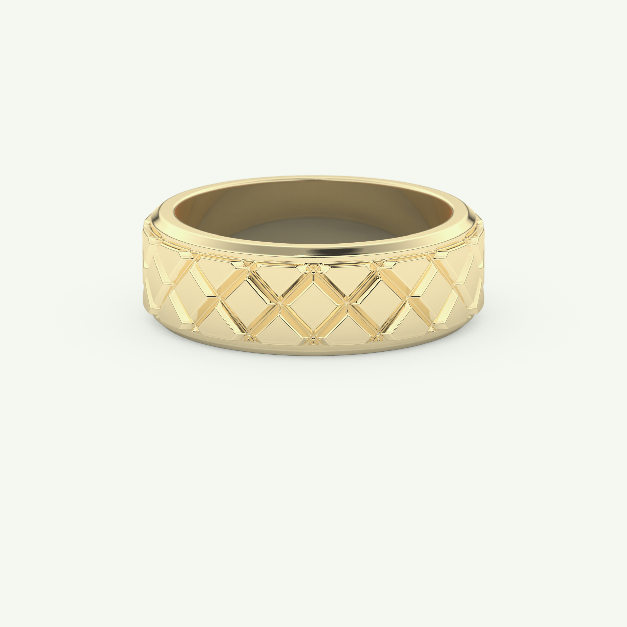 Patterned Wedding Band For Men 1