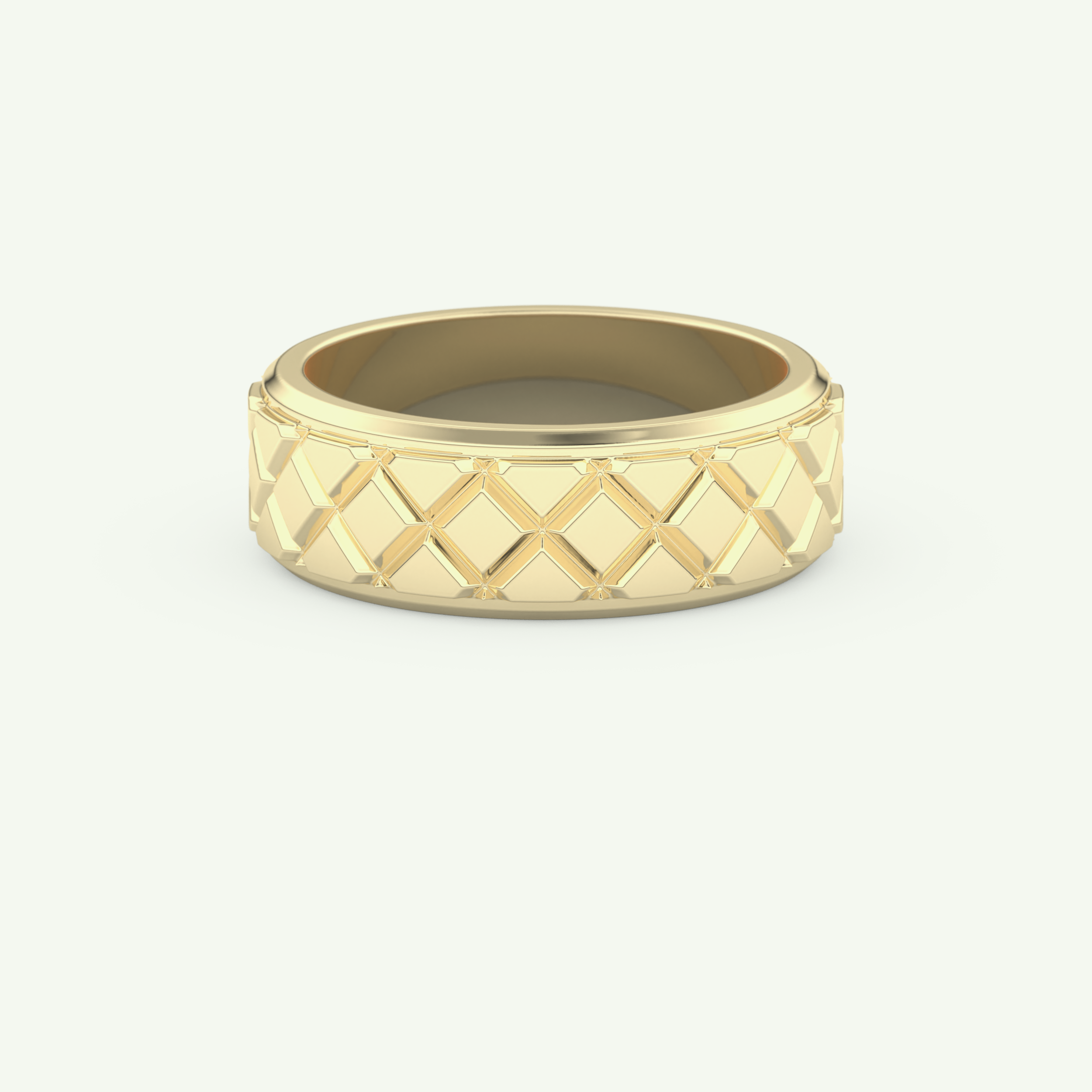 Patterned Wedding Band For Men 2