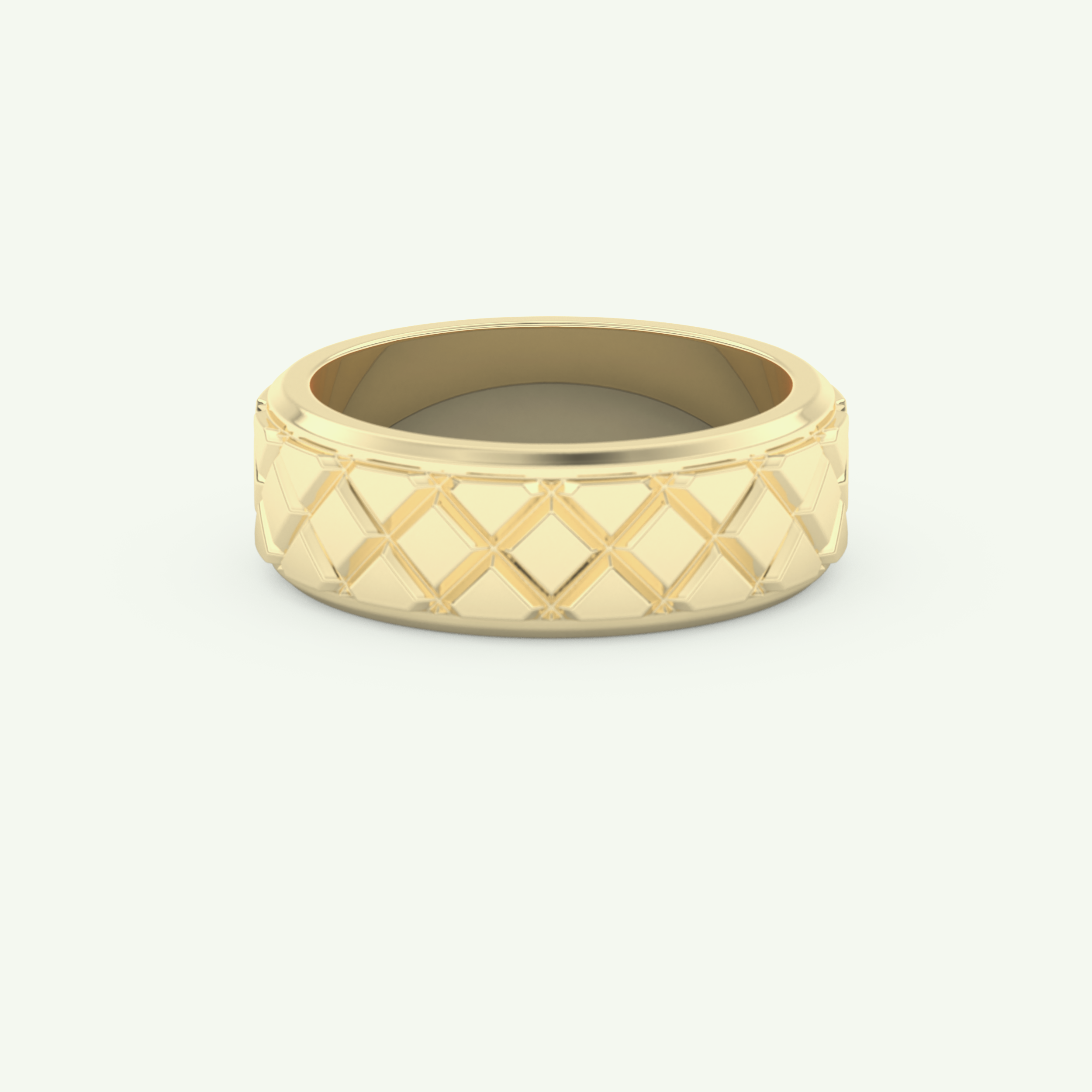 Patterned Wedding Band For Men 3