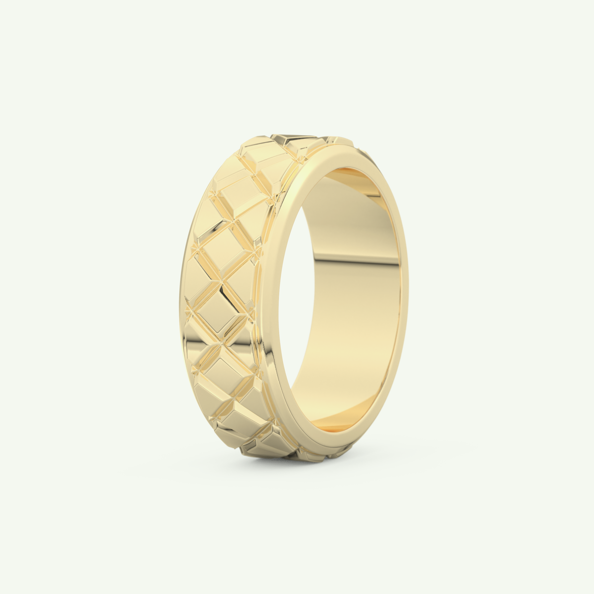 Patterned Wedding Band For Men 4