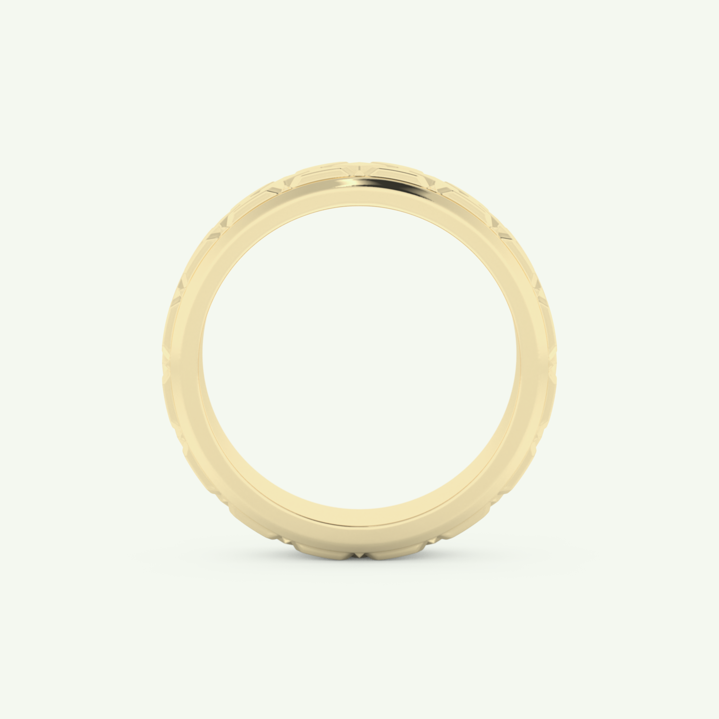 Patterned Wedding Band For Men 5