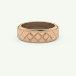 Patterned Wedding Band For Men 7