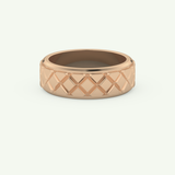 Patterned Wedding Band For Men 7