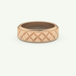 Patterned Wedding Band For Men 8