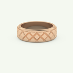 Patterned Wedding Band For Men 9