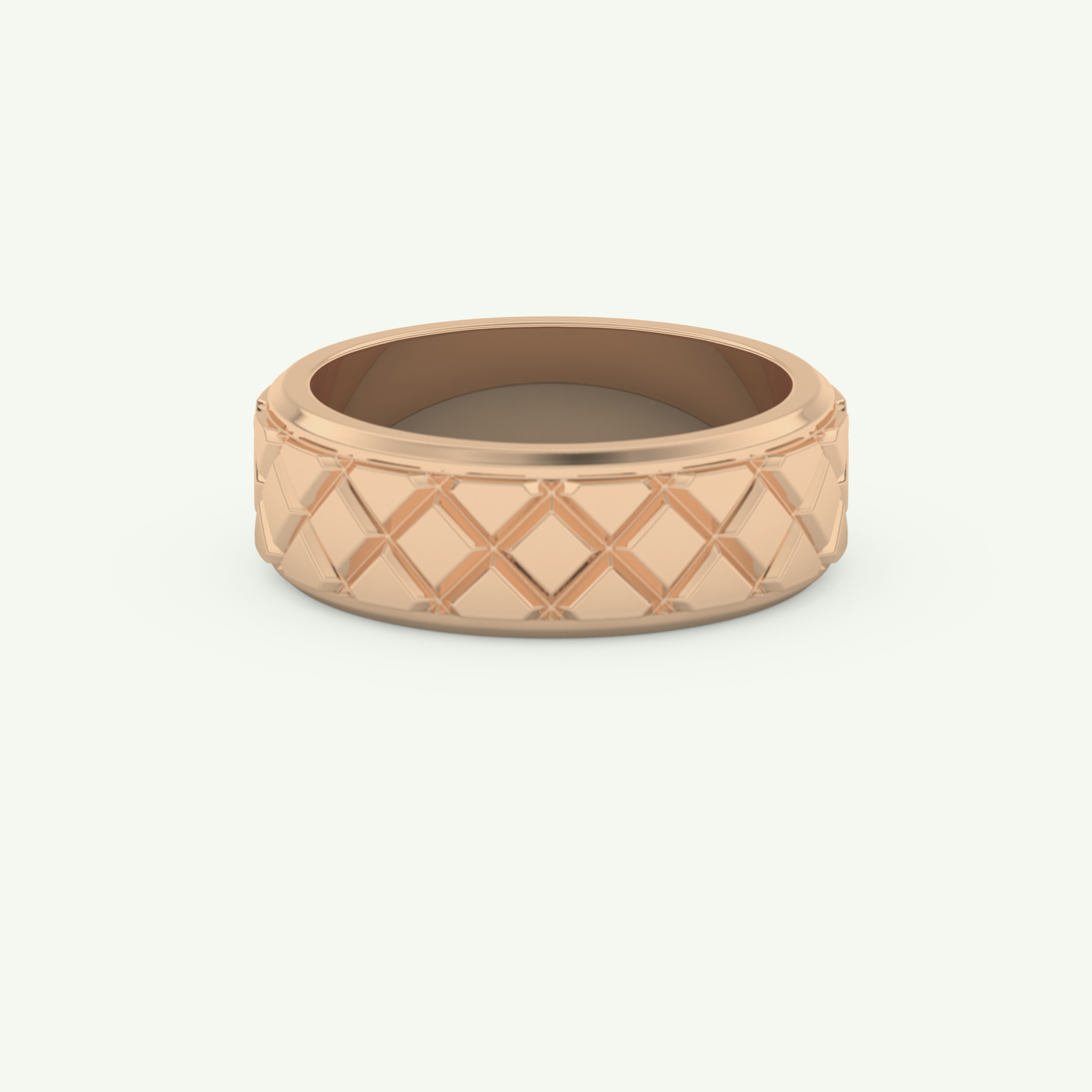 Patterned Wedding Band For Men 9