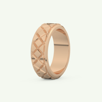 Patterned Wedding Band For Men 10