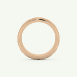 Patterned Wedding Band For Men 11