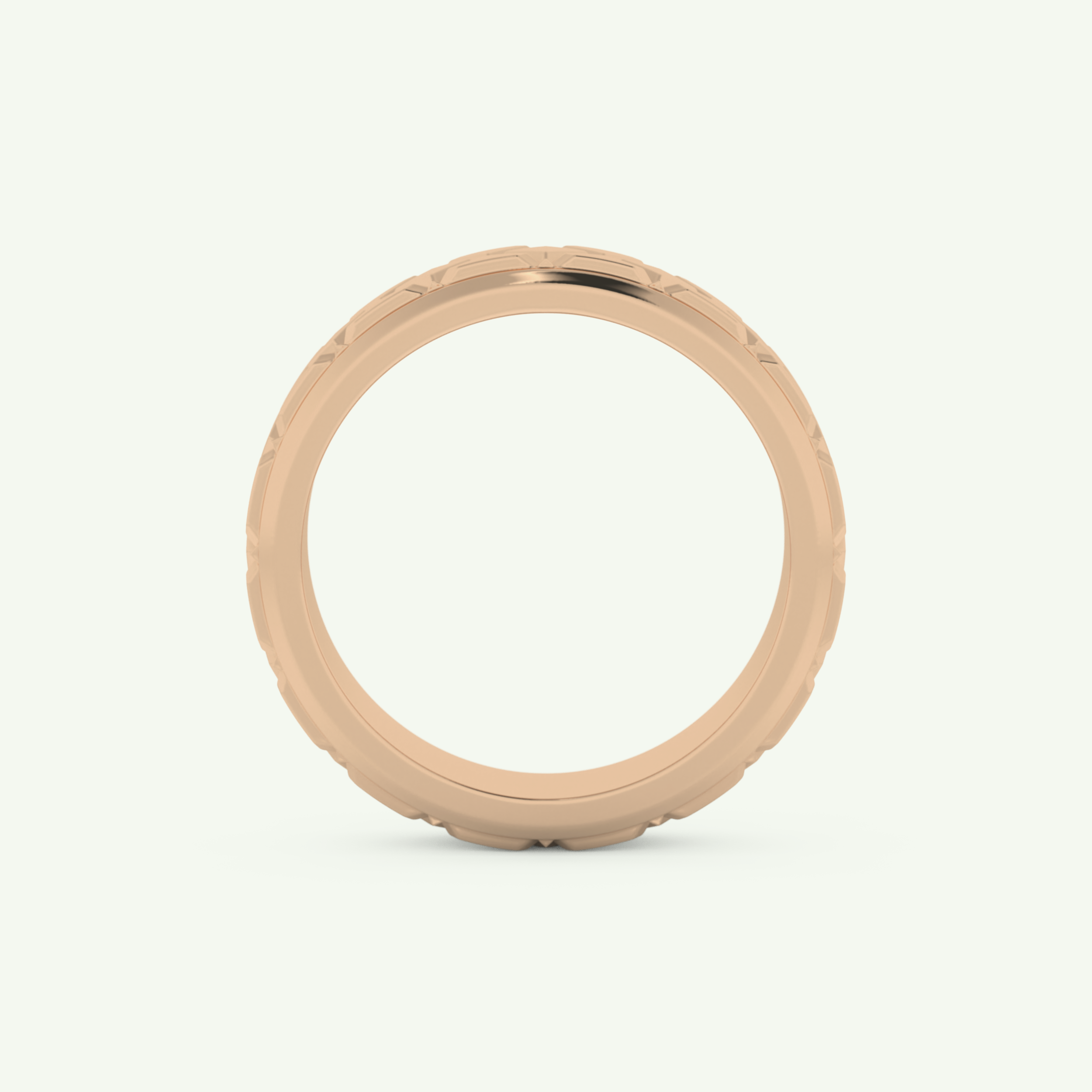 Patterned Wedding Band For Men 11