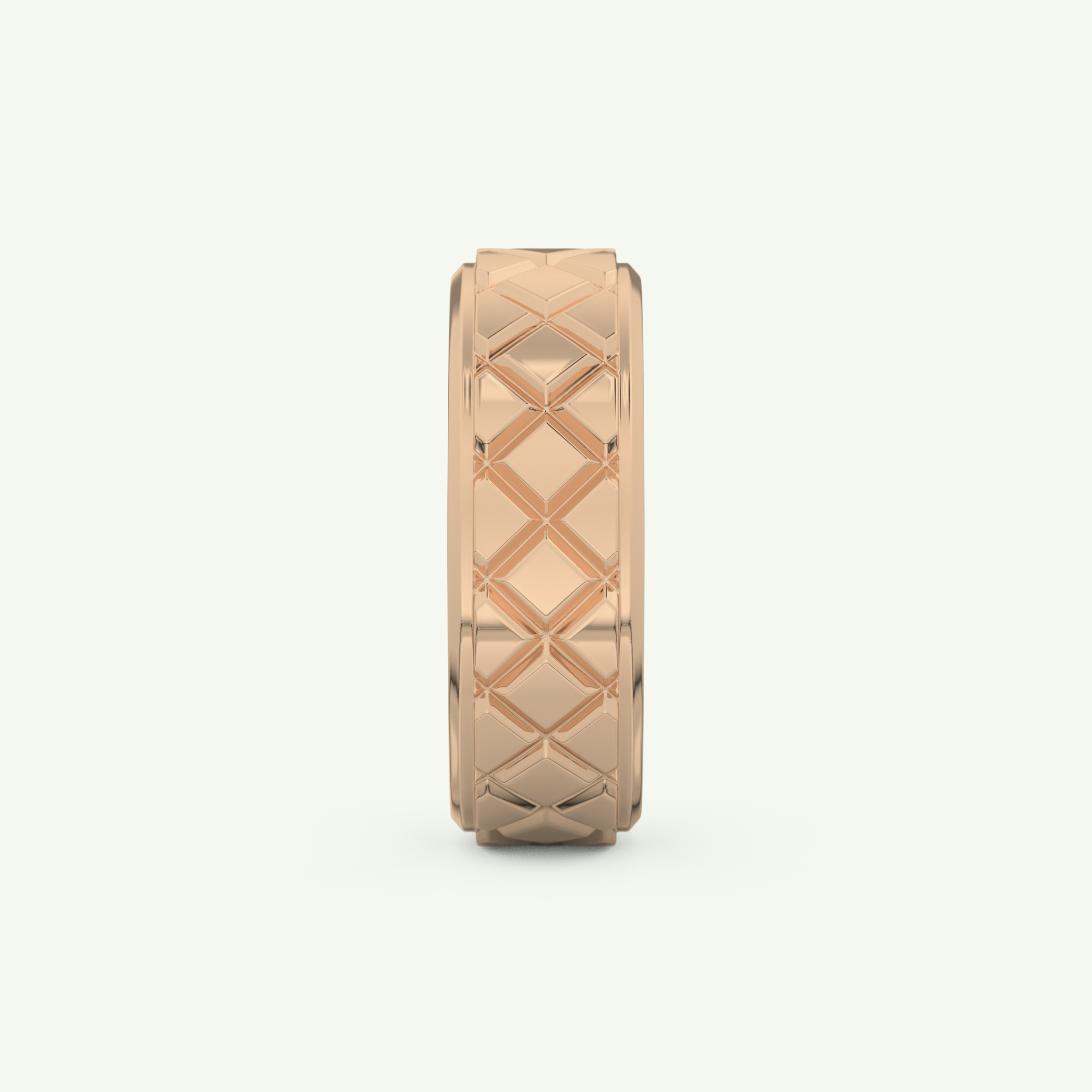 Patterned Wedding Band For Men 12