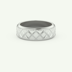 Patterned Wedding Band For Men 13