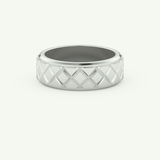 Patterned Wedding Band For Men 13