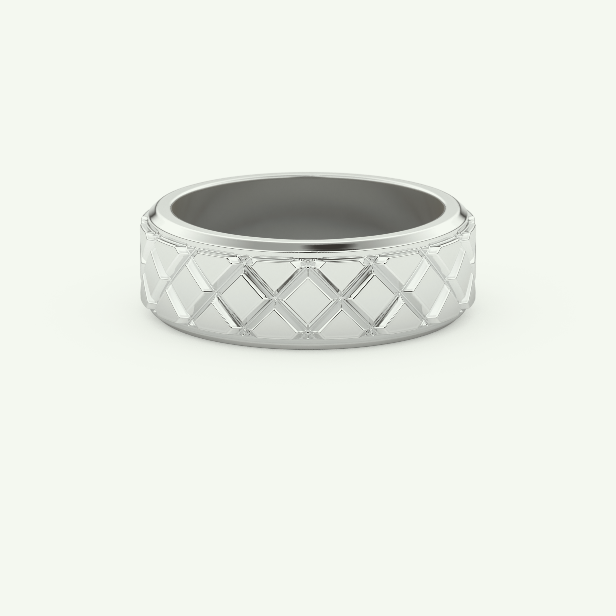 Patterned Wedding Band For Men 13