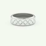 Patterned Wedding Band For Men 14