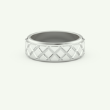 Patterned Wedding Band For Men 14